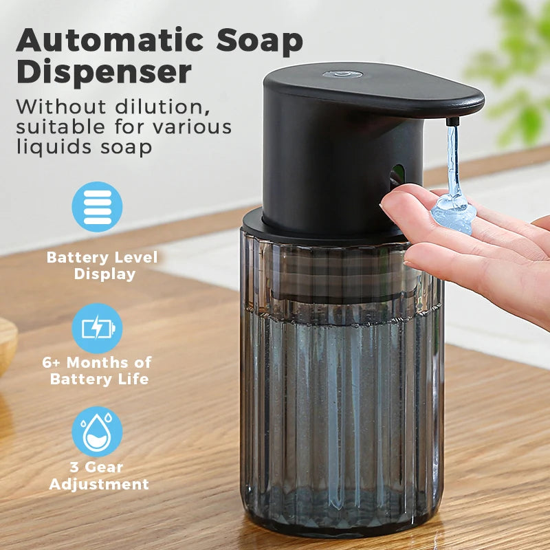 Distributeur Savon Liquide Automatique Cuisine 300ml USB Rechargeable Sans Contact