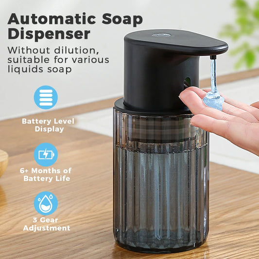 Distributeur Savon Liquide Automatique Cuisine 300ml USB Rechargeable Sans Contact