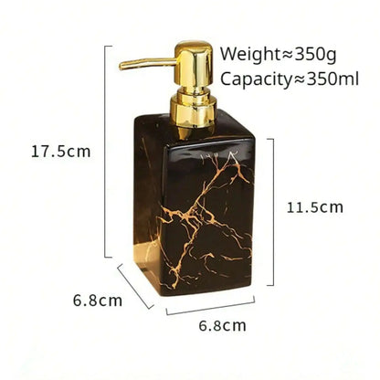 Distributeur Savon Céramique Européen Noir - 350ml