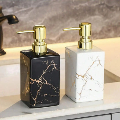 Distributeur Savon Céramique Européen Blanc - 350ml