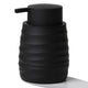 Distributeur Savon Rayé Design Moderne Noir - 230ml