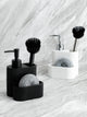 Distributeur Savon Cuisine 3 en 1 avec Porte-Éponge et Brosse