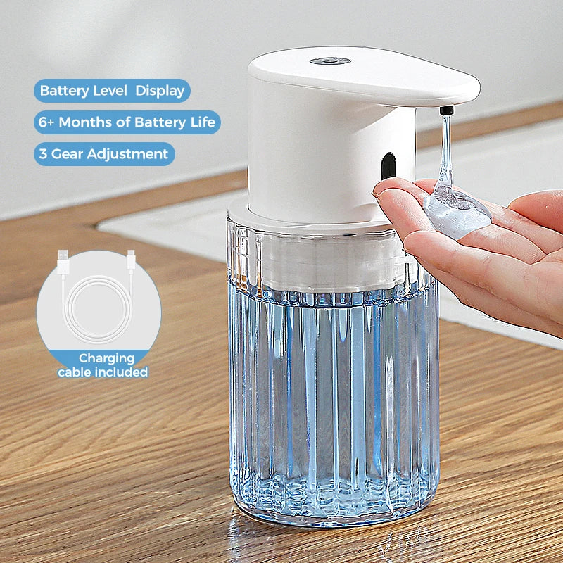 Distributeur Savon Liquide Automatique Cuisine 300ml USB Rechargeable Sans Contact