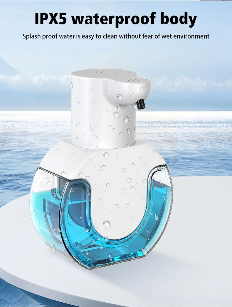 Distributeur automatique de savon mousse et gel 420 ml avec réservoir transparent
