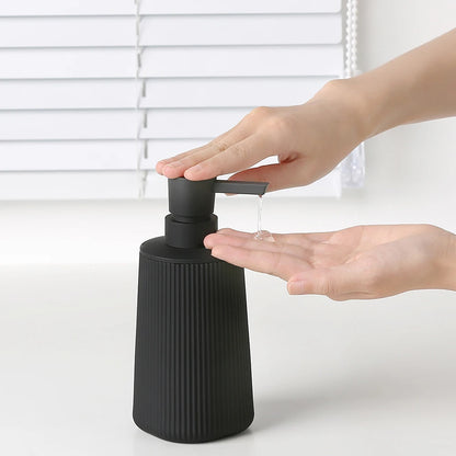 Distributeur Savon Rayé Mat Noir - 250ml