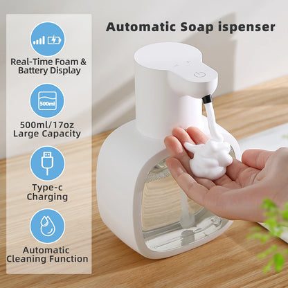 Distributeur Mural Automatique Mousse 500ml Blanc - P3