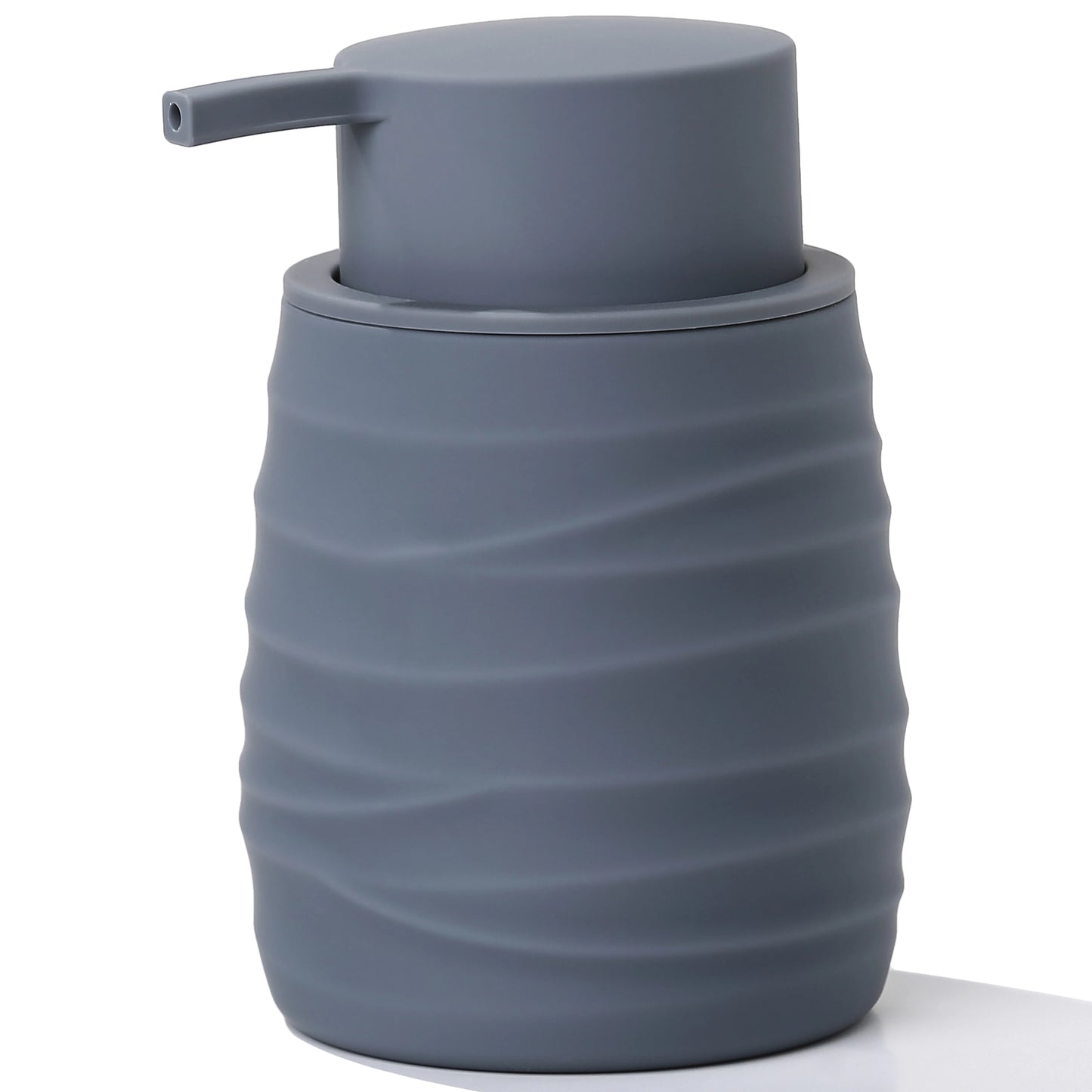 Distributeur Savon Rayé Design Moderne Noir - 230ml