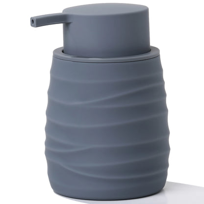 Distributeur Savon Rayé Design Moderne Noir - 230ml