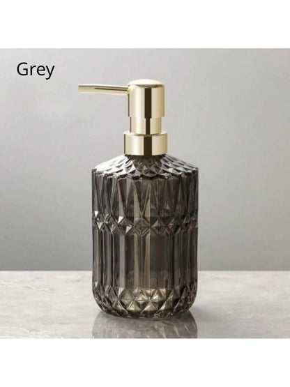 Distributeur Savon Verre Rechargeable Noir - 400ml