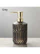 Distributeur Savon Verre Rechargeable Gris - 400ml
