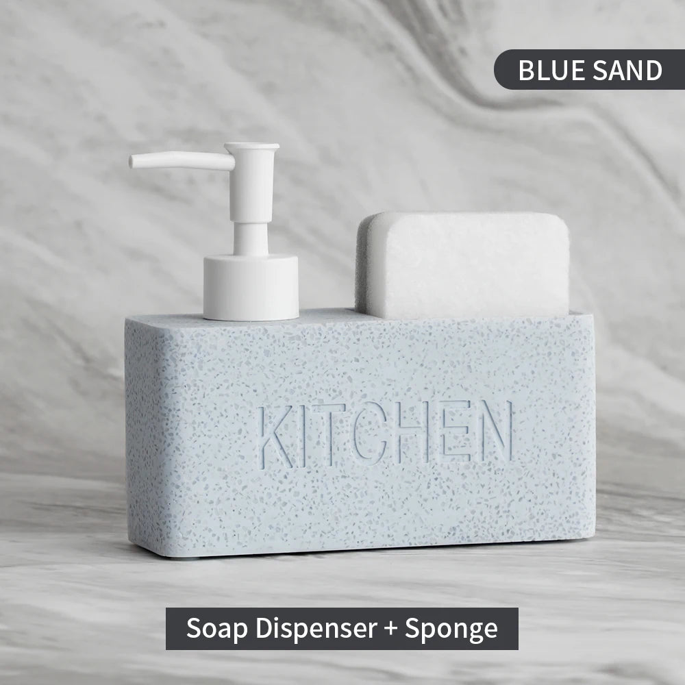 Set Distributeur Savon Cuisine Pierre Noir