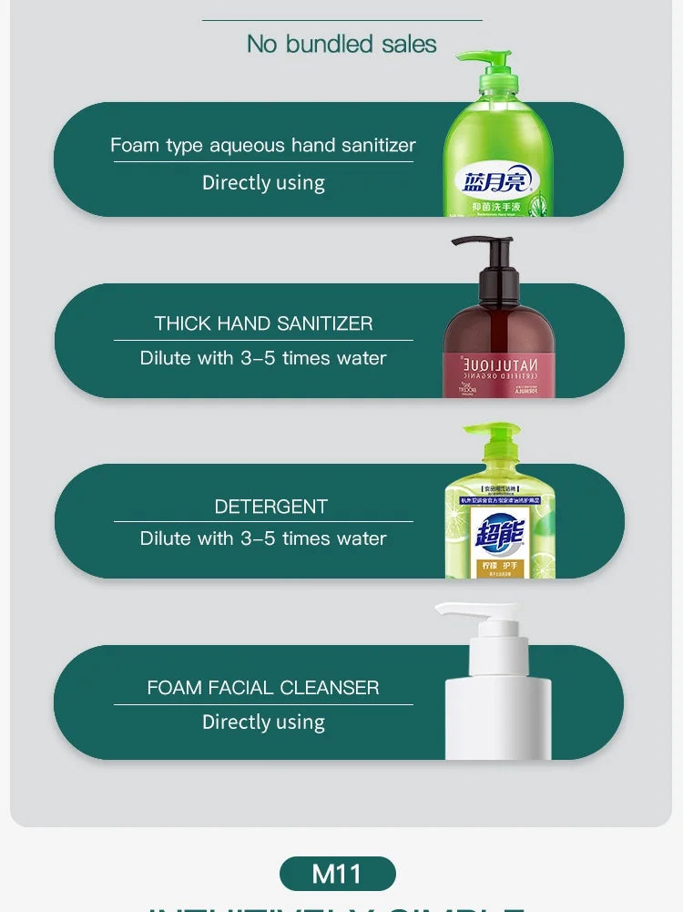 Distributeur électrique de savon double tête sans contact pour lavage des mains