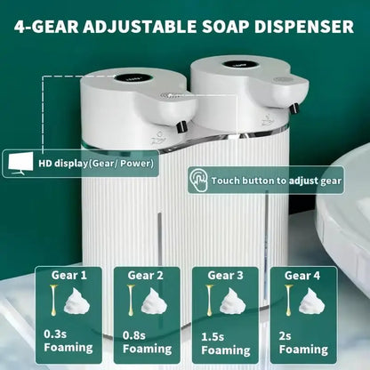 Distributeur électrique de savon double tête sans contact pour lavage des mains