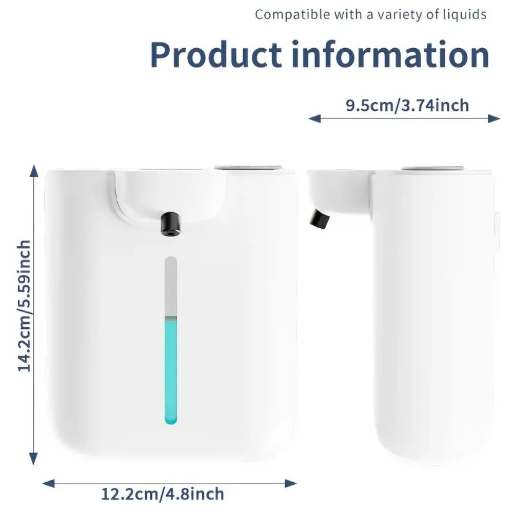 Distributeur Savon Automatique 500ml Blanc - Gel - Écran LED