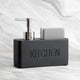 Set Distributeur Savon Cuisine Effet Pierre Sable Artisanal