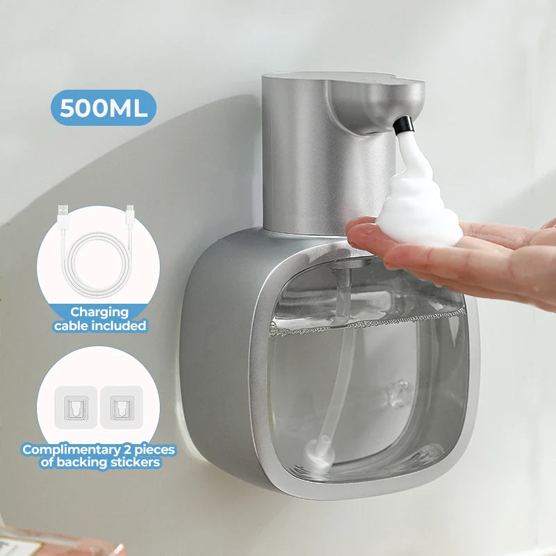 Distributeur Mural Automatique Mousse 500ml Blanc - P6