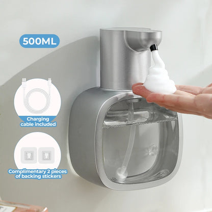 Distributeur Mural Automatique Mousse 500ml Blanc - P6