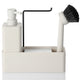 Set Distributeur Savon Cuisine Noir Beige - Porte-Éponge et Porte-Serviette