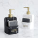 Distributeur Savon Cuisine avec Rangement Effet Marbre