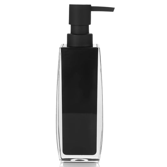 Distributeur Savon Double Noir Acrylique Cuisine et Salle de Bain