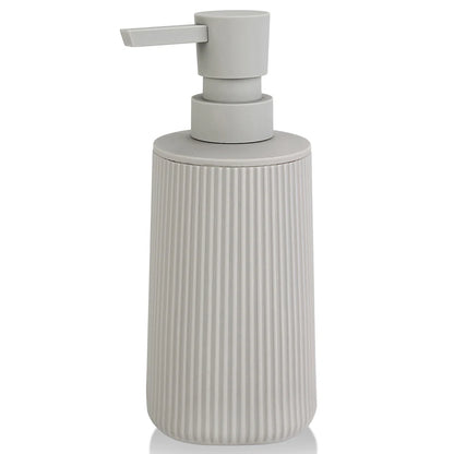 Distributeur Savon Rayé Mat Gris Clair - 250ml